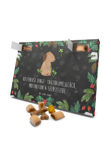 Mr. & Mrs. Panda Adventskalender Hund Hund Kleeblatt mit Spruch in Kreidetafel