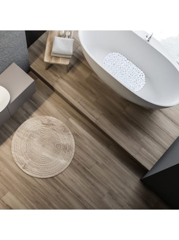 relaxdays Badewanneneinlage in Grau - (L)34,5 x (B)66,5 cm
