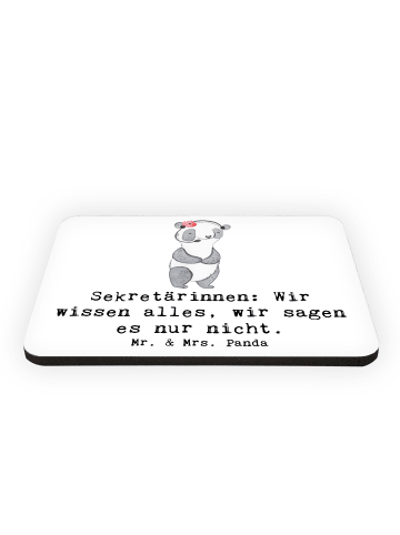 Mr. & Mrs. Panda Kühlschrankmagnet Sekretärin Geheimnisträgerin ... in Weiß