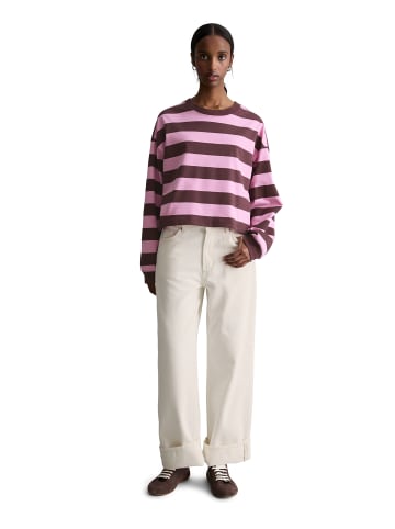 Marc O'Polo DENIM Gestreiftes Longsleeve relaxed in Dark Red