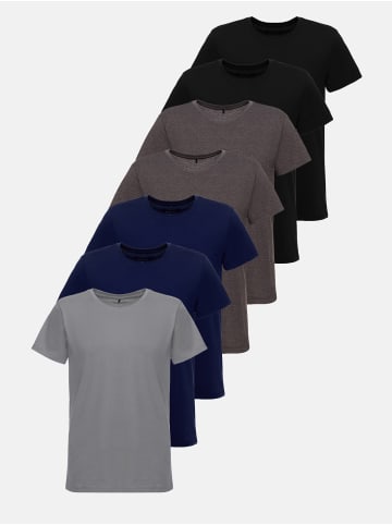Tazzio T-Shirt "E106" - 7er-Pack - in Mix Farben