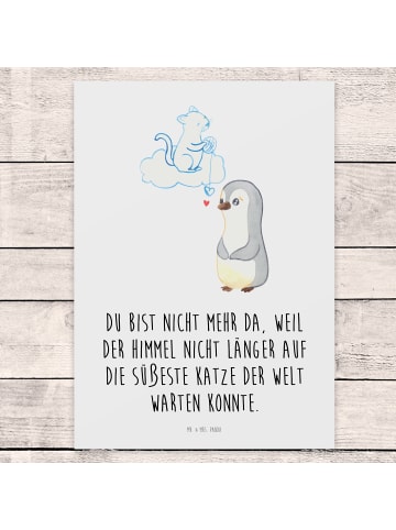 Mr. & Mrs. Panda Trauerspruchkarte Trauer Katze mit Spruch in Weiß