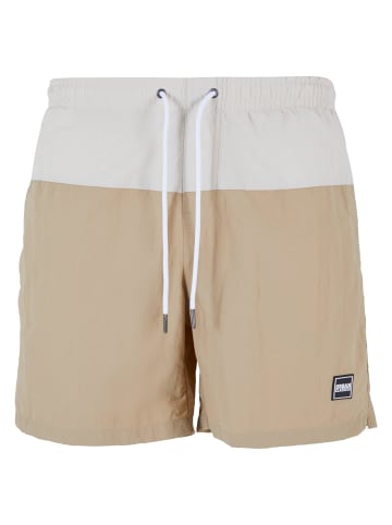 Urban Classics Badeshorts in unionbeige/softseagrass