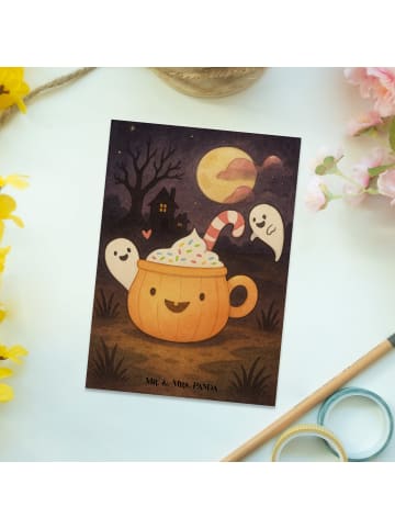 Mr. & Mrs. Panda bildkarte Kaffee Gespenst Design ohne Spruch in Weiß