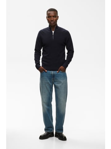 Matinique Strickpullover MAlagoon Gerade Passform in Dark Navy Melange
