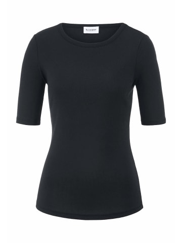 Hessnatur Softrib T-Shirt in schwarz