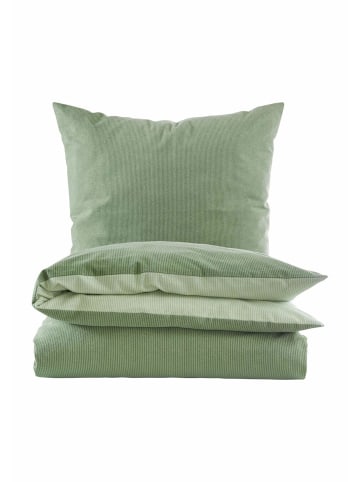 Hessnatur Biber Wendebettwäsche-Set in ligustergrün