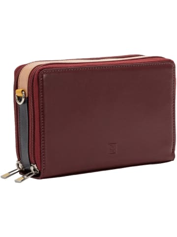 DuDu Umhängetasche Leder 19 cm in burgundy