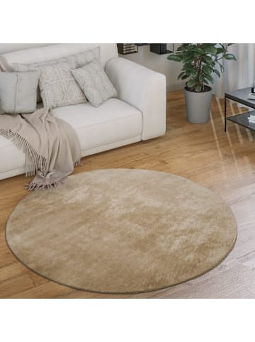 KADIMA DESIGN Teppich Kurzflor waschbar Unifarben Wohnzimmer in Natur