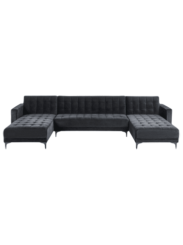 Beliani 3-tlg Schlafsofa ABERDEEN in Schwarz