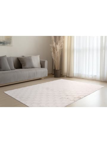 Vivorum Wohnzimmer Teppich – Kurzflorteppich Botany 625 in helltaupe