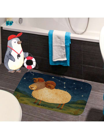 Mr. & Mrs. Panda Badezimmerteppich Sternzeichen Widder Design oh... in Weiß