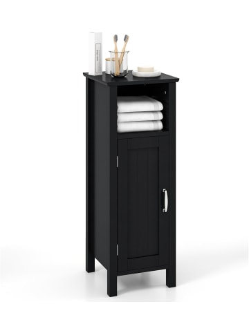 COSTWAY Badezimmerschrank 30x30x80cm in Schwarz