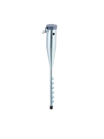 relaxdays Bodenhülse in Silber/ Grau - (B)7 x (H)56 x (T)10 cm