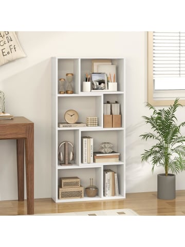 COSTWAY Bücherregal mit 4 Ebenen in Weiß