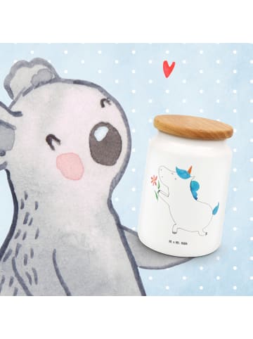 Mr. & Mrs. Panda zuckerdose Einhorn Blume ohne Spruch in Weiß