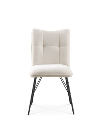 B&D Home 2er-Set: Esszimmerstuhl NELE in Creme - (B)49 x (H)85 x (T)61,5 cm