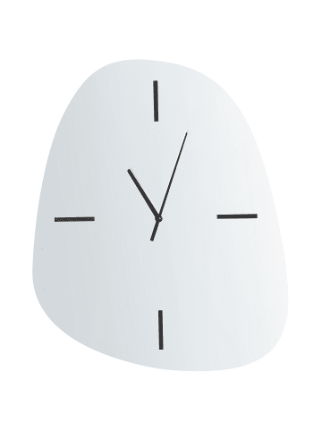 Beliani Wanduhr ALMANSA in Silber/Schwarz - (W) 45 x (H) 54 x (L) 3 cm