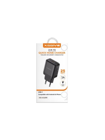 COFI 1453 25W PD Fast Charge Typ-C Schnell-Ladegerät Netzladegerät in Schwarz