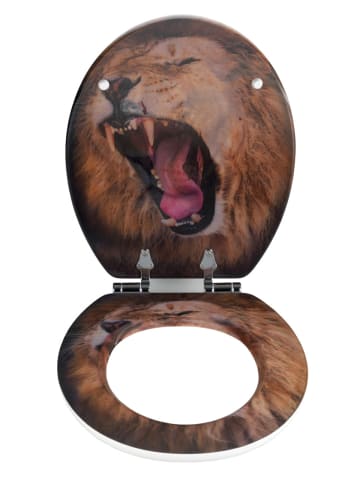 Wenko WC-Sitz Lion mit 3D-Effekt in Mehrfarbig