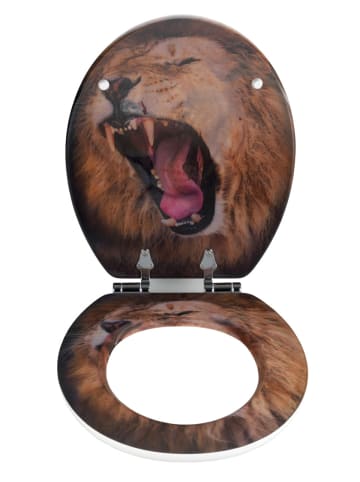 Wenko WC-Sitz Lion mit 3D-Effekt, WC-Sitz Mod. Lion mit 3D-Effekt in Mehrfarbig