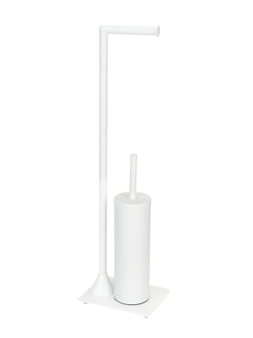 Wenko Toilettenpapier- und Bürstenhalter 2-in-1 HELLA in Weiß, 20 x 69 x 15 cm