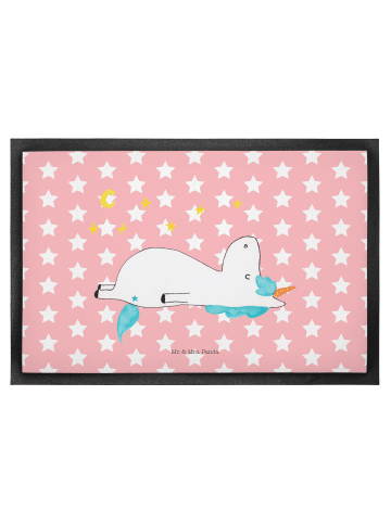 Mr. & Mrs. Panda fußmatte Einhorn Sternenhimmel ohne Spruch in Rot Pastell