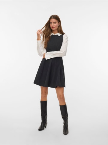 Vero Moda Kleid mit Schößchen in Dark Grey Melange