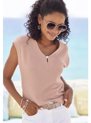 LASCANA Kurzarmshirt in rose