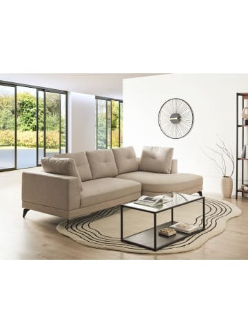 Beliani Ecksofa MARUM in Beige/Schwarz - (W) 262 x (H) 88 x (L) 151 cm