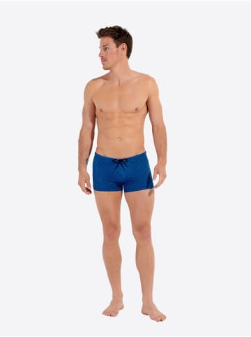 HOM Badehose Swim Shorts Hendaye in blue print