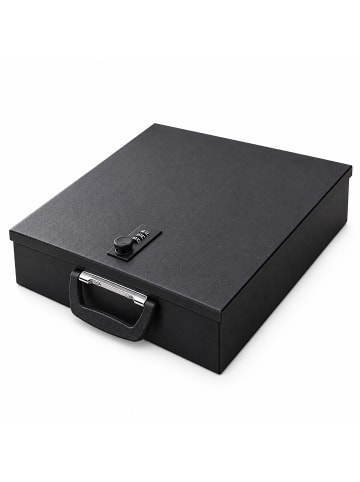 Dokumentenkassette in Schwarz - (B)37 x (H)7 x (T)27 cm