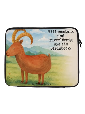 Mr. & Mrs. Panda Laptop Tasche Sternzeichen Steinbock Design mit... in Weiß