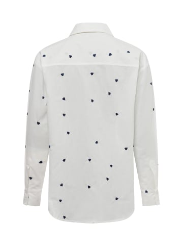 Franco Callegari Bluse in weiß marine