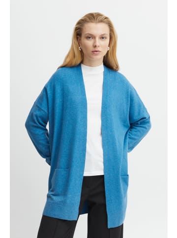 ICHI Cardigan IHALPA CA7 - 20110977  Langer Cardigan mit Taschen in Blau