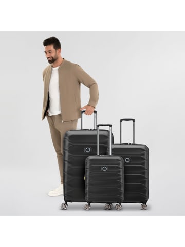 Delsey Meteor 4 Rollen Kofferset 3-teilig mit Dehnfalte in black