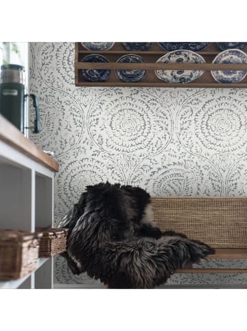 WALLPAPERS4BEGINNERS Tapete Floral in Blau - (W) 200 × (L) 280 cm