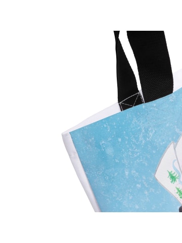 Mr. & Mrs. Panda Tote Bag Pinguin & Maus Wanderer ohne Spruch in Eisblau