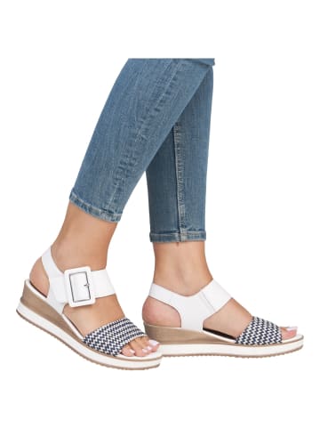 remonte Sandalen in Weiß/Blau