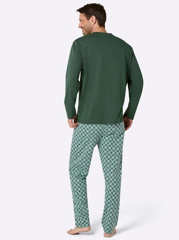 WITT WEIDEN Schlafanzug in moos-jade-bedruckt
