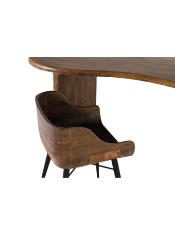 Giner y Colomer Stuhl aus Teakholz und Eisenbeinen in Brown