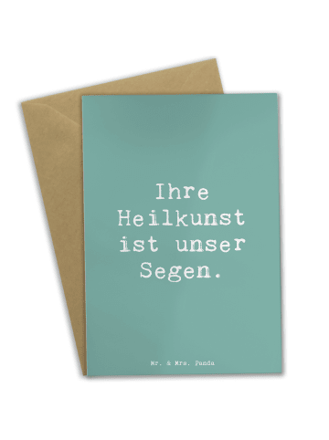 Mr. & Mrs. Panda valentinstagskarte Spruch Arzt Segen mit Spruch in Meeresbrise