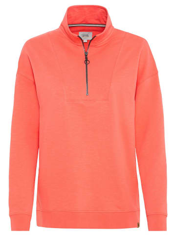 Camel Active Sweatshirt mit Troyer-Kragen in Melone