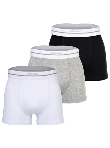 ellesse Boxershort 3er Pack in Schwarz/Weiß/Grau