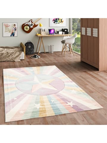 Pergamon Kinderteppich Maui Kids Rainbow Star in bunt