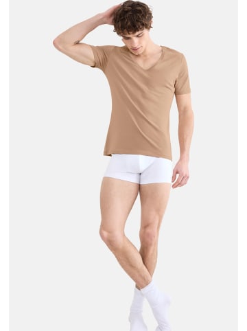 Sloggi Unterhemd / Shirt Kurzarm SLG Base in Smoked sand