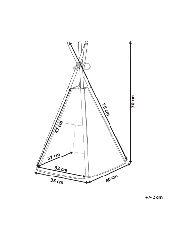 Beliani Tierbett ULUBEY in Grau - (W) 35 x (H) 70 x (L) 40 cm