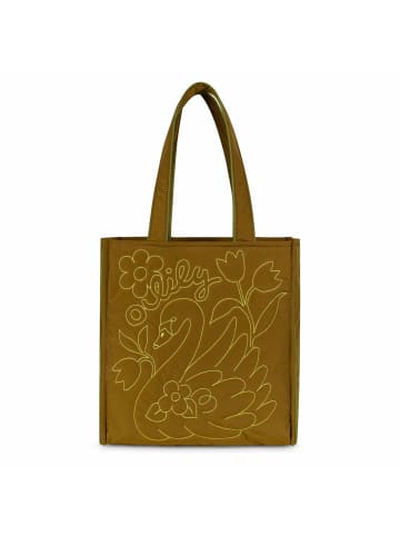 Oilily Quilted Flowers Skylari Shopper Tasche 34 cm in green moss