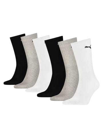 Puma Socken 6er Pack in Schwarz/Weiß/Grau