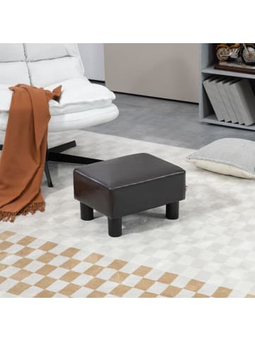 HOMCOM Fußhocker-L40 x B30 x H24 cm-Braun